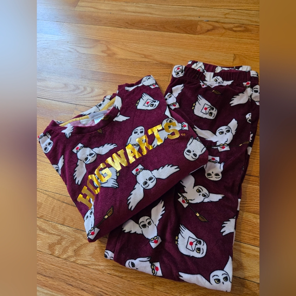 Warner Bros. Hogwarts Burgundy Women's Pajama Set